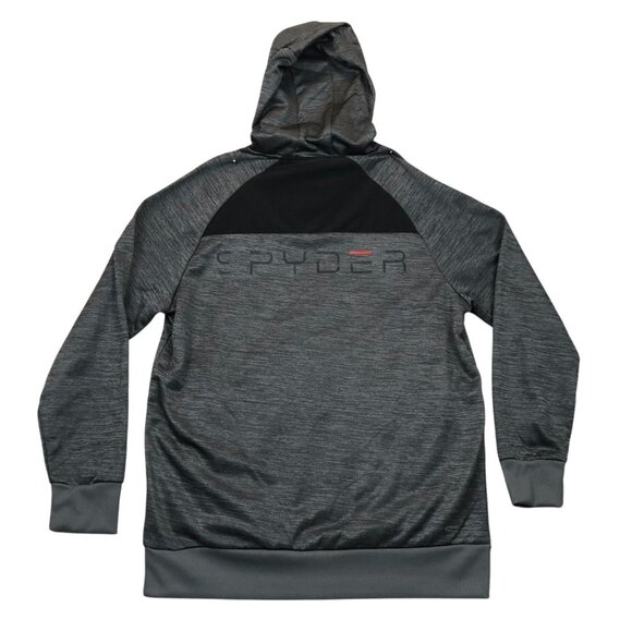 Spyder Active Mens Hoodie Sweatshirt Large Pullover Activewear Workout Gray - Picture 2 of 12